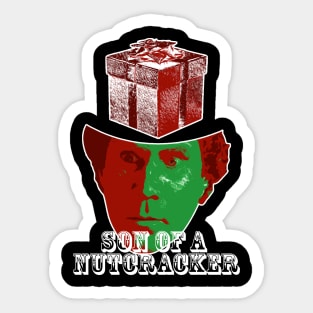 Son Of A Nutcracker Elf Quote Christmas Knit Sticker